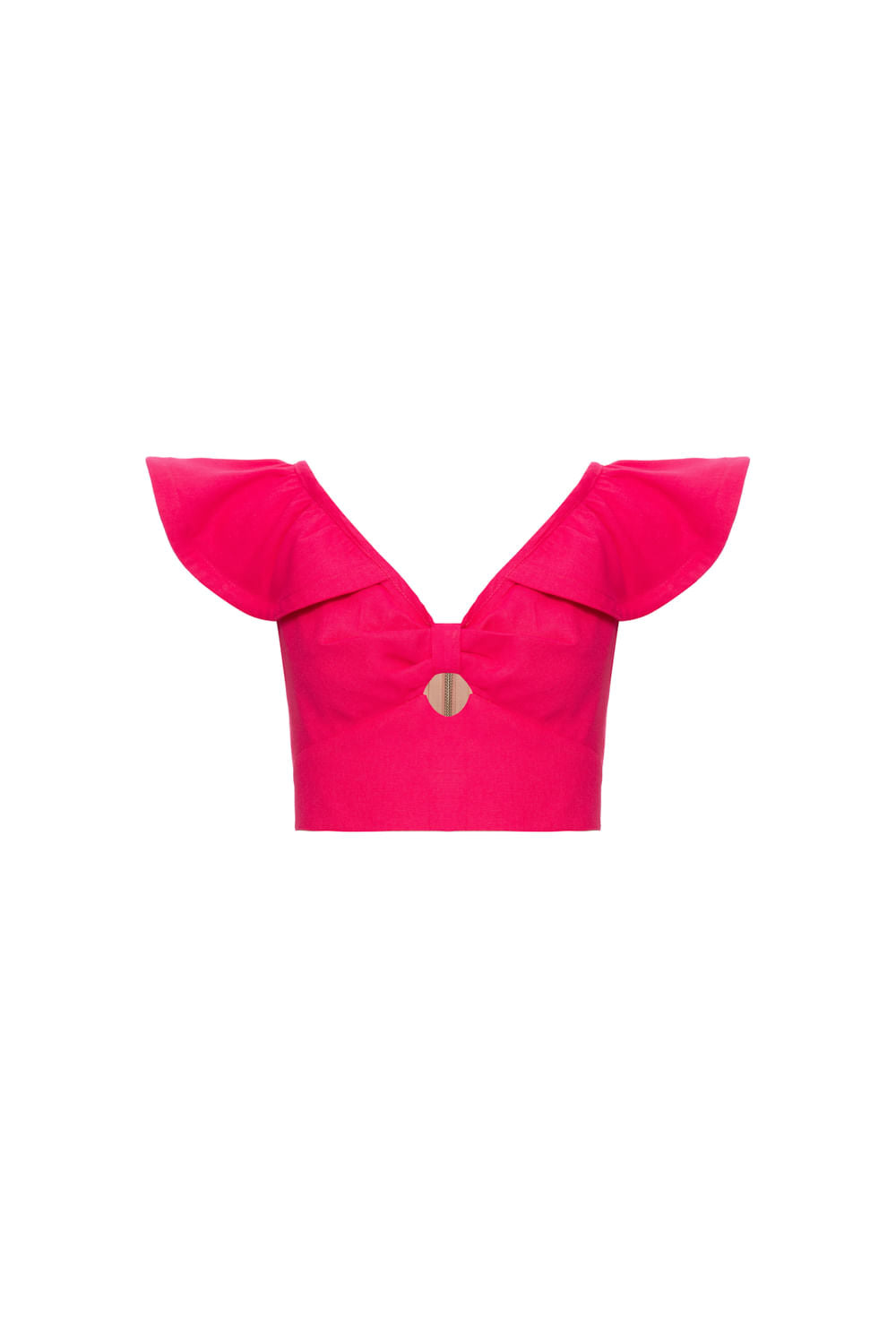 Top babado scape pink