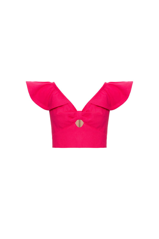 TOP BABADO SCAPE PINK