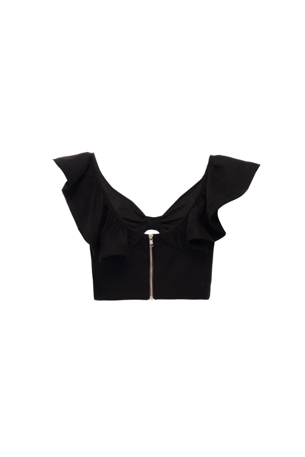 TOP BABADO SCAPE PRETO