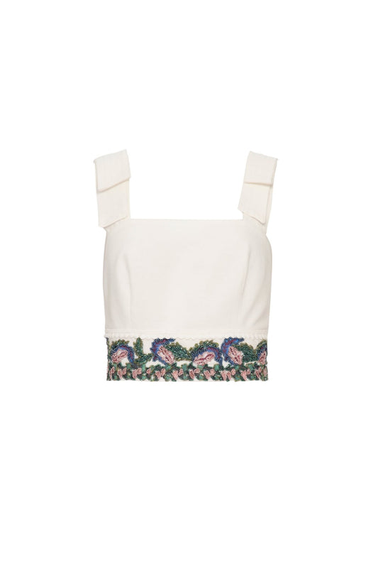 Top alça laço scape off white