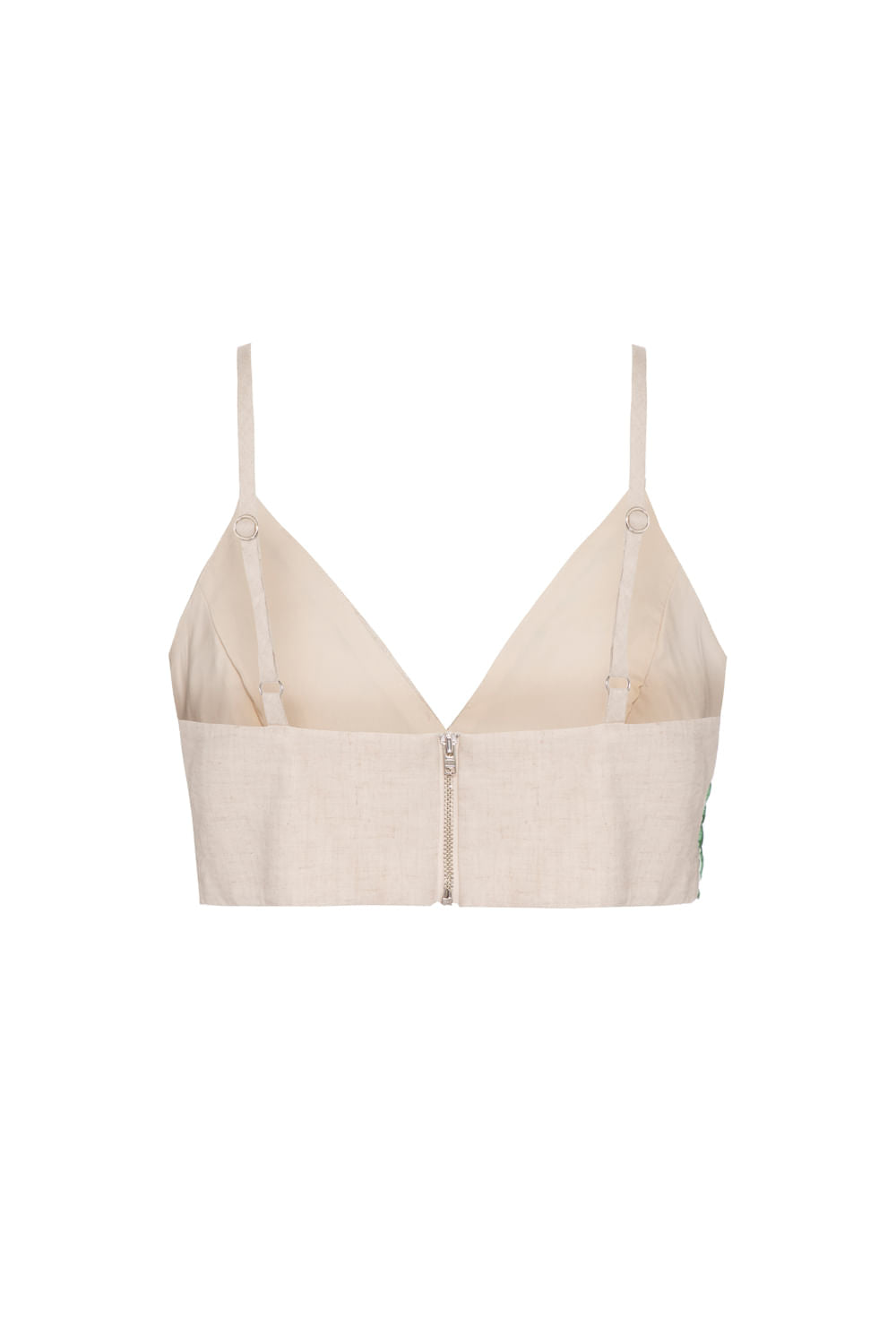 TOP LINHO BORDADO SALINE NATURAL