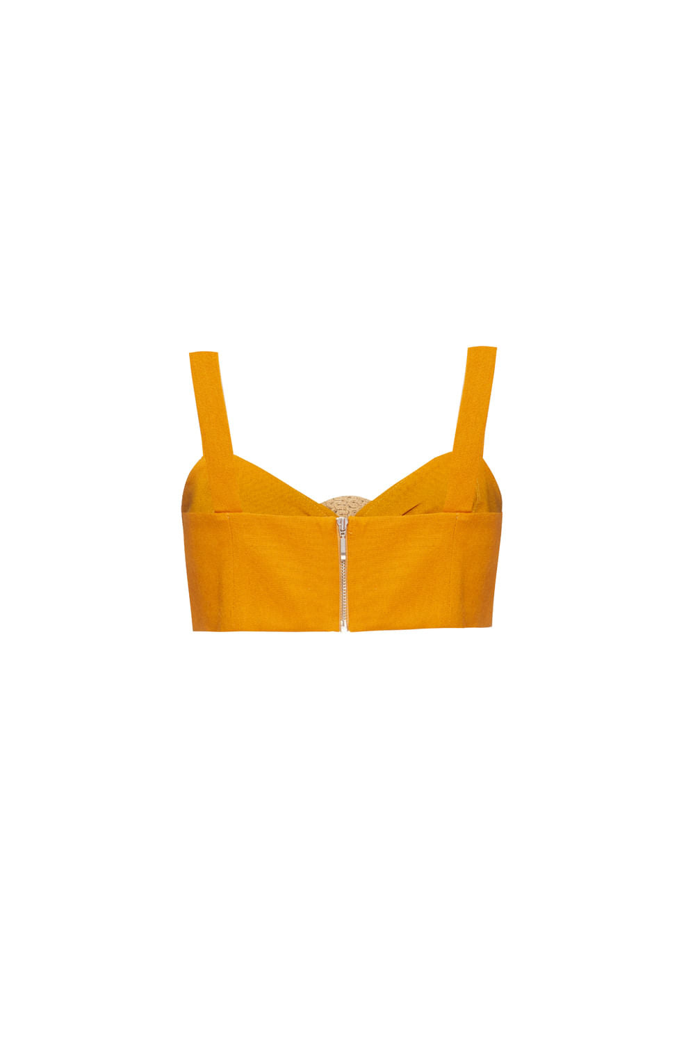 Top fivela palha desert amarelo