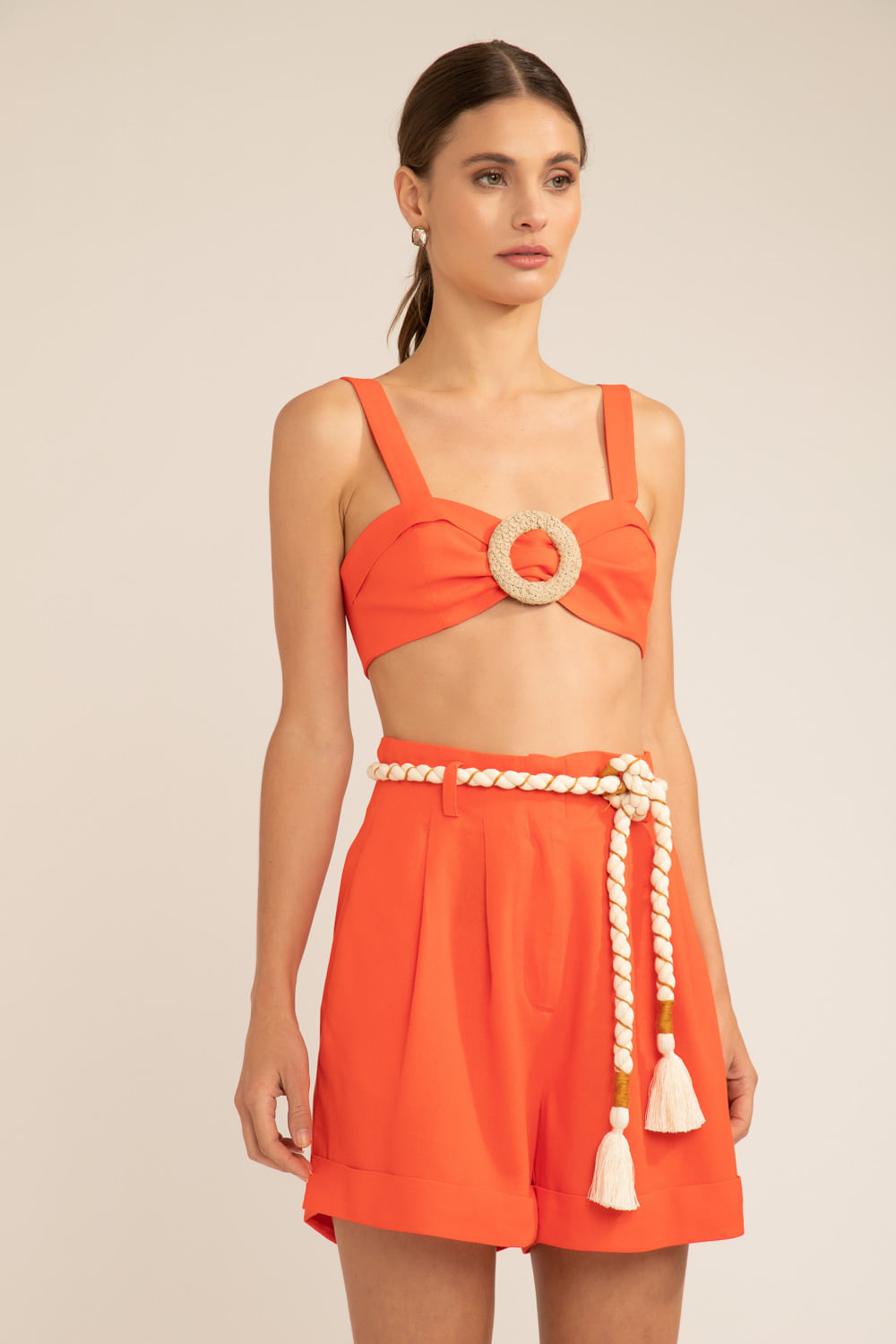 TOP FIVELA PALHA DESERT LARANJA