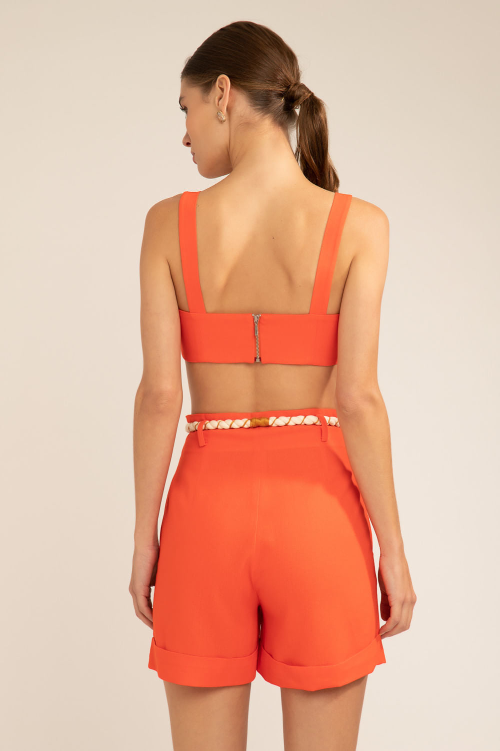 TOP FIVELA PALHA DESERT LARANJA