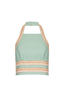 TOP LINHO ENTREMEIO VERDE