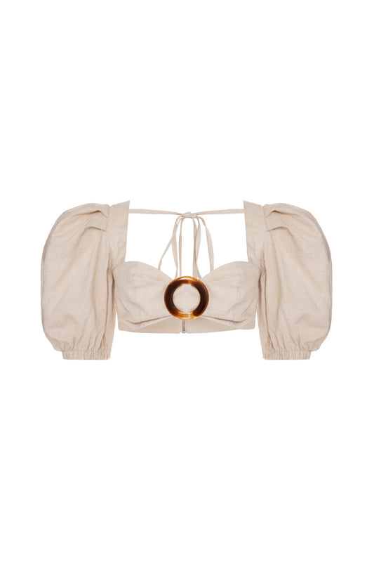 TOP LINHO ARGOLA NATURAL