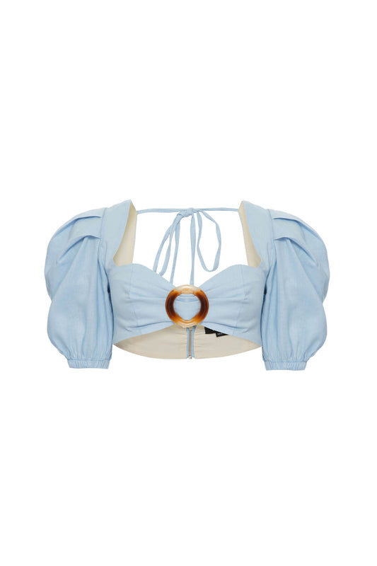 TOP LINHO ARGOLA AZUL