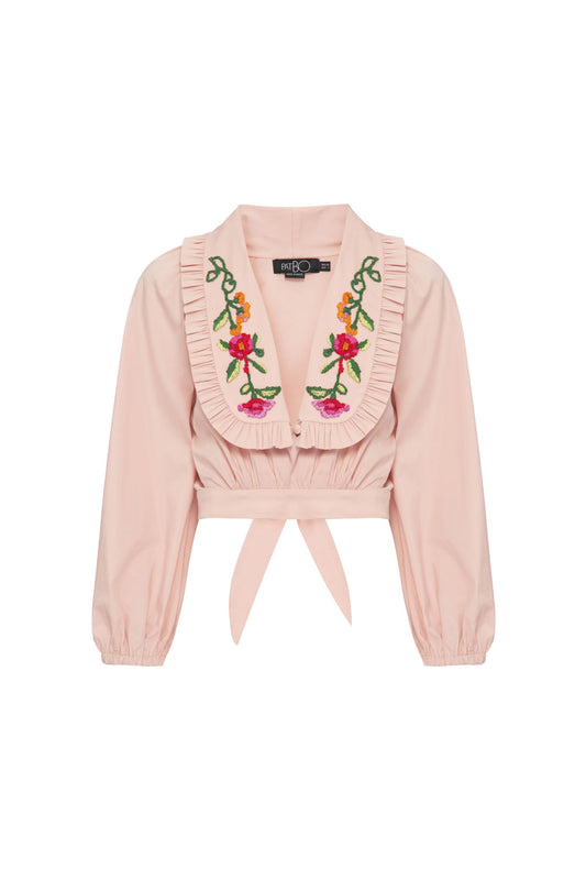 TOP CAMISA AMARRAÇÃO SOFT 60'S ROSA