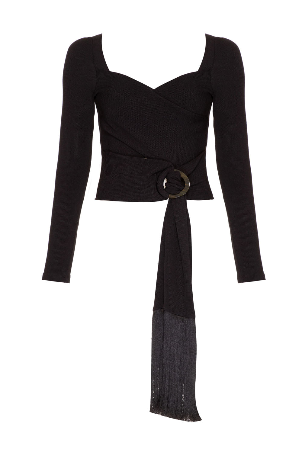 TOP CROPPED FRANJAS GEMINI PRETO