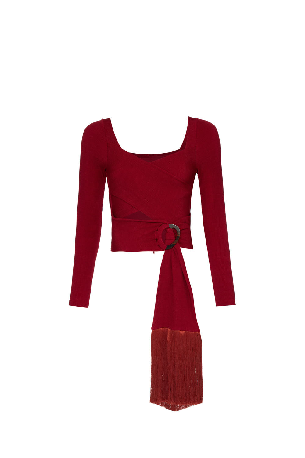 TOP CROPPED FRANJAS GEMINI VERMELHO
