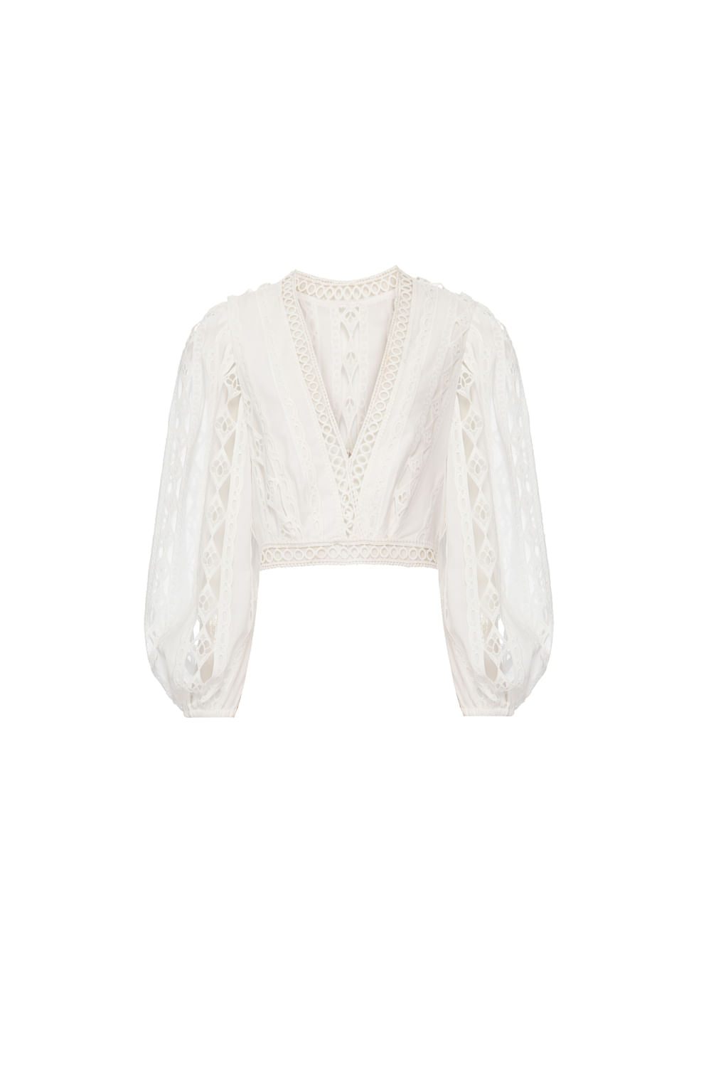 Top cropped light laise off white