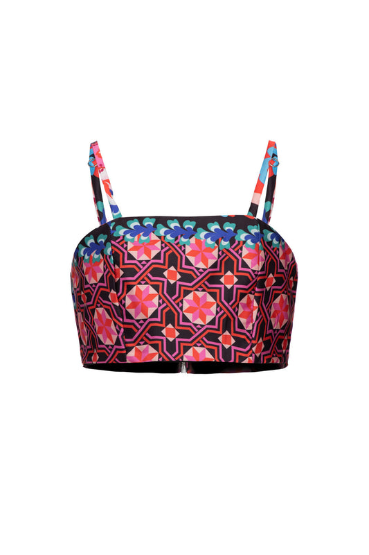 TOP CROPPED DAMASCENA PRETO
