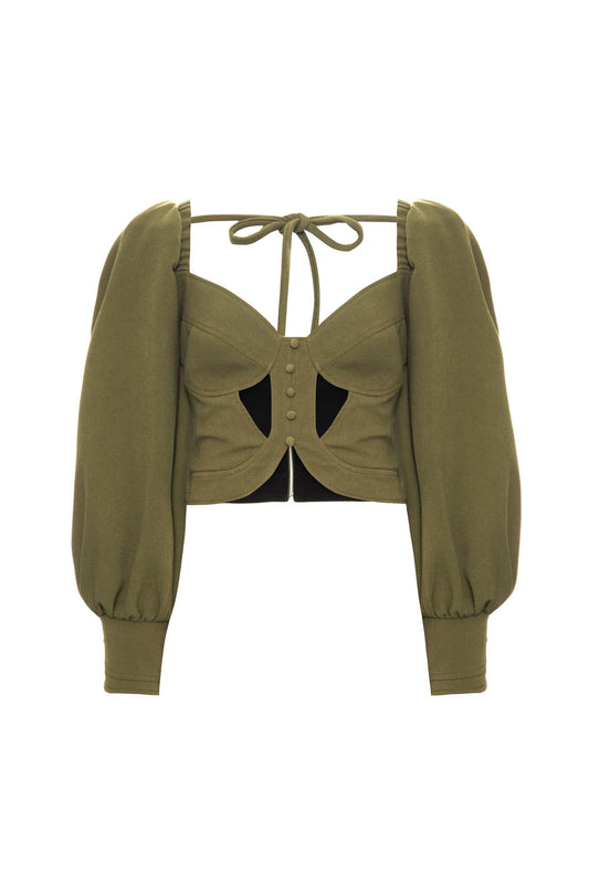 TOP CROPPED EMPOWERED  VERDE