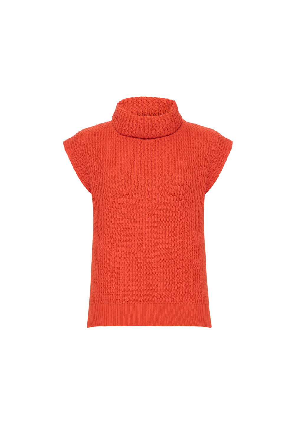 Blusa gola alta tricot gypsy laranja