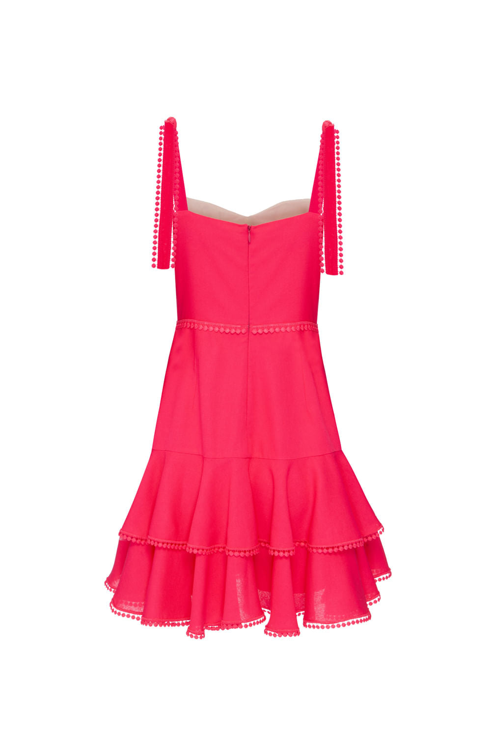 Vestido curto bordado scape pink