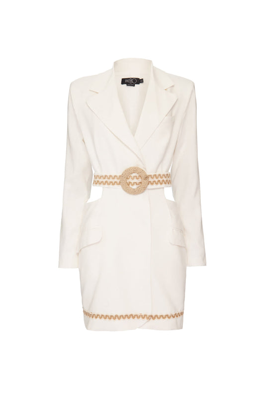 VESTIDO CURTO RECORTES SCAPE OFF WHITE