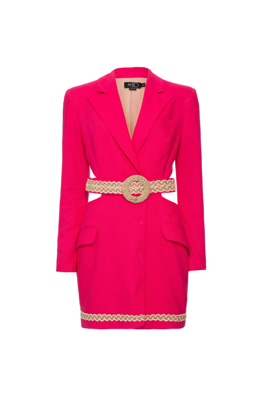 VESTIDO CURTO RECORTES SCAPE PINK