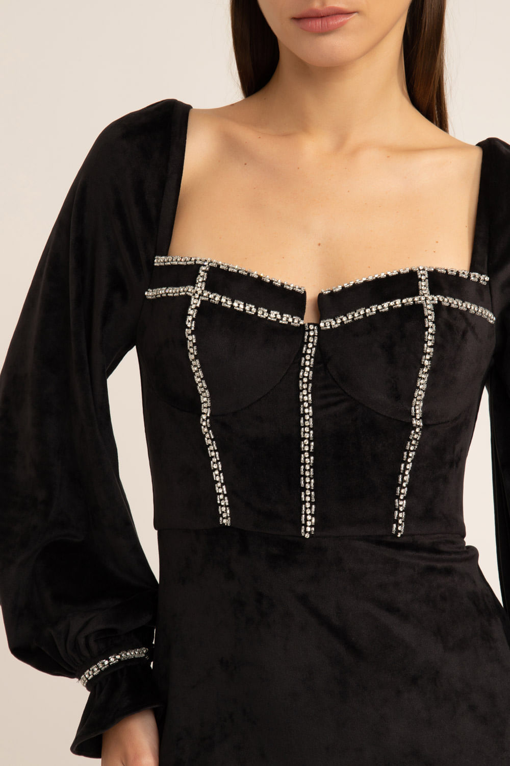 VESTIDO PATBO INVERNO 22 PRETO