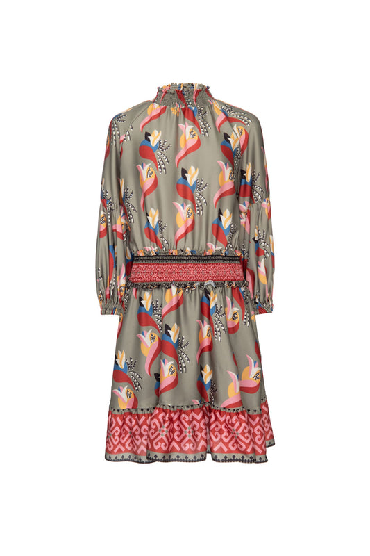 VESTIDO CURTO LASTEX ZAYA RETRÔ VERDE