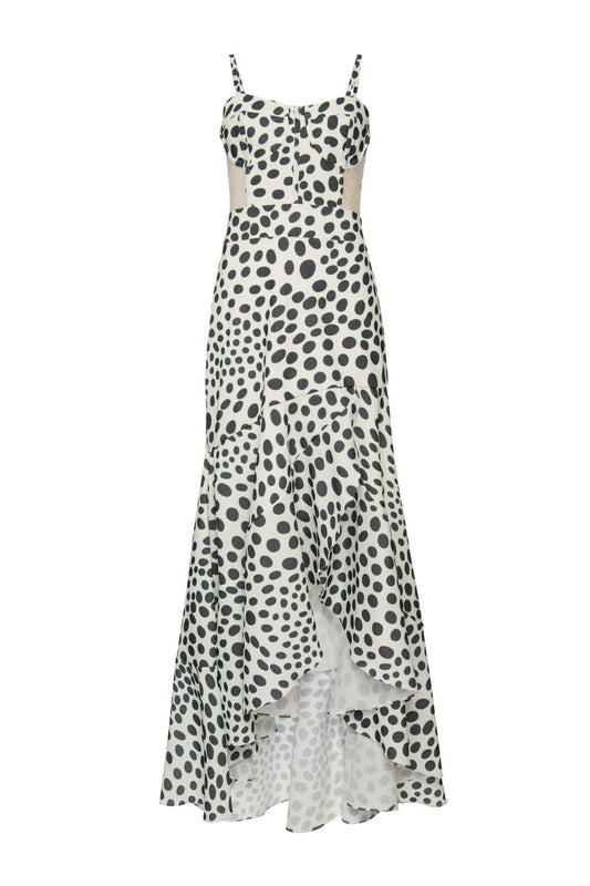 VESTIDO LONGO ASSIMÉTRICO POÁ BOSSA OFF WHITE