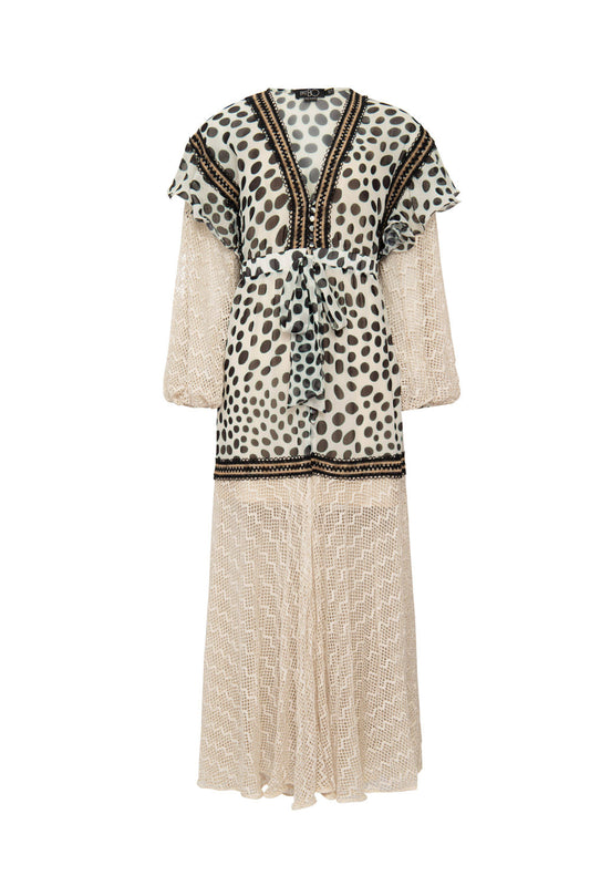 VESTIDO LONGO TELA POÁ BOSSA OFF WHITE