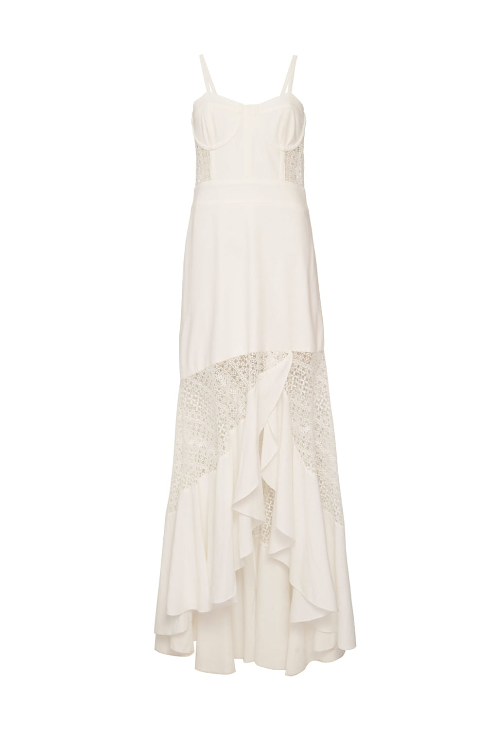 Vestido longo tela scape off white