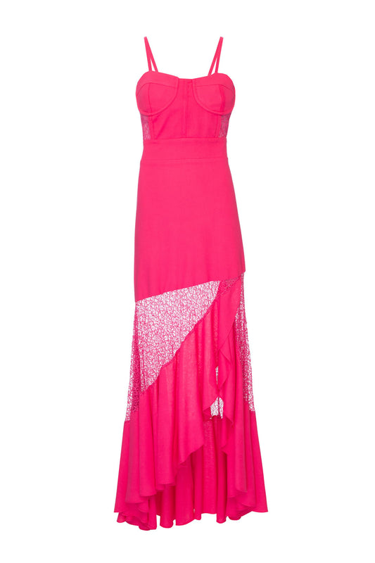 VESTIDO LONGO TELA SCAPE PINK