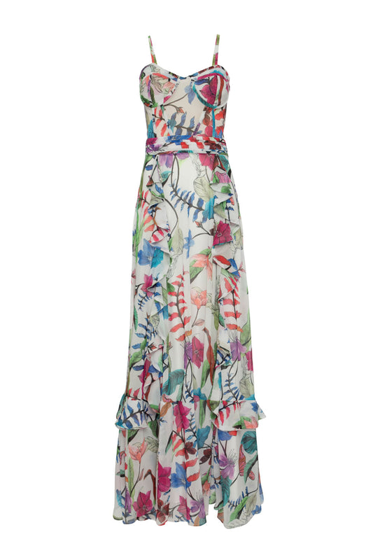 VESTIDO LONGO CORSET ZAMIA OFF WHITE