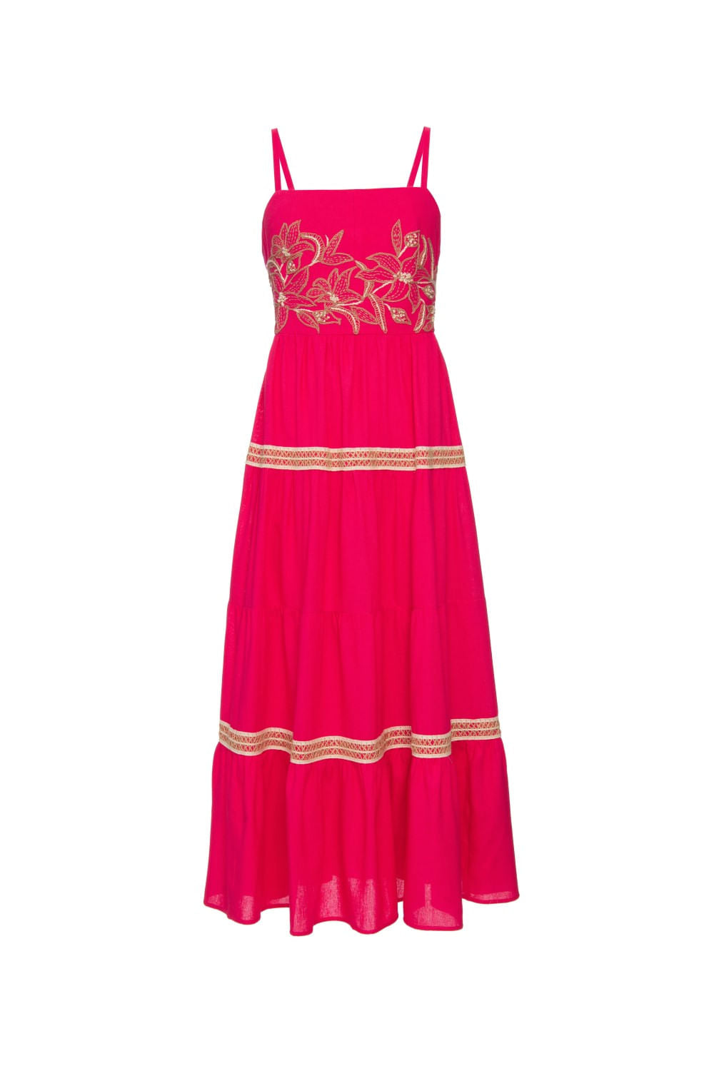 Vestido mídi entremeio scape pink
