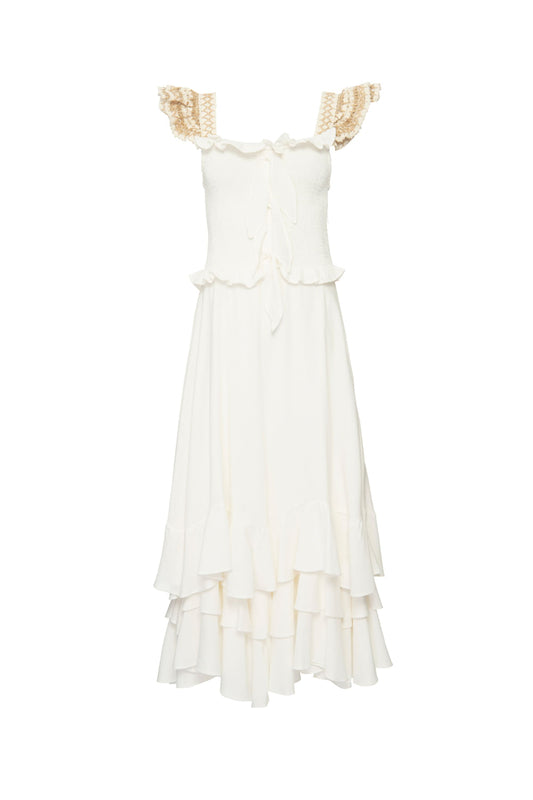 VESTIDO MÍDI NÓ DESERT OFF WHITE