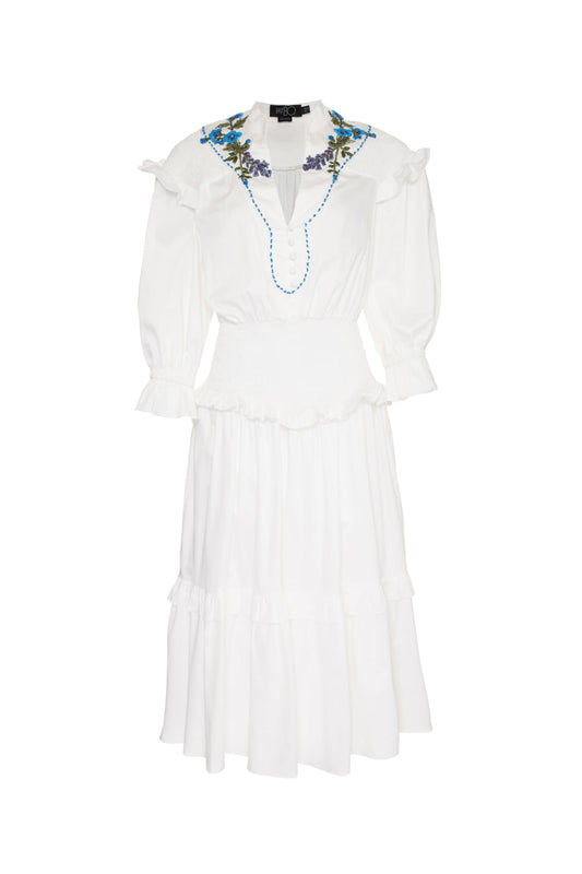 VESTIDO MÍDI LASTÉX OFF WHITE