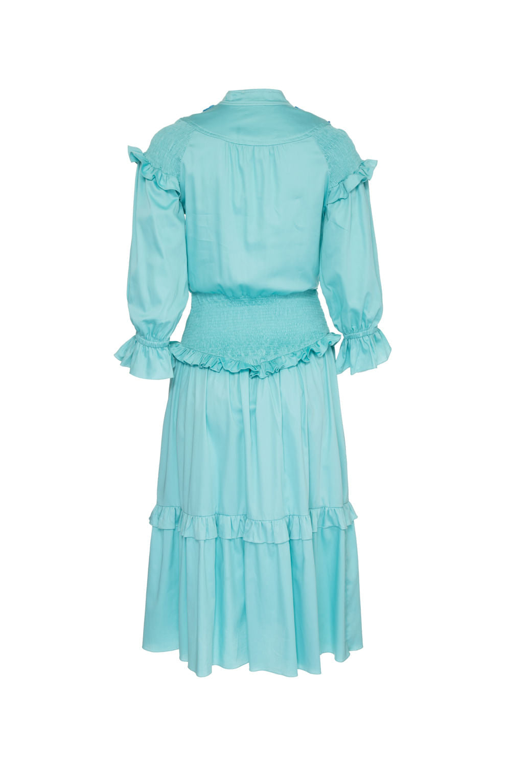 VESTIDO MÍDI LASTÉX AZUL