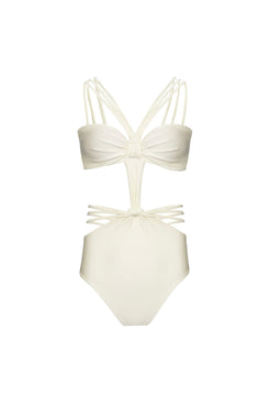 BODY DE BEACH ROSA SELVAGEM COM NÓS OFF WHITE