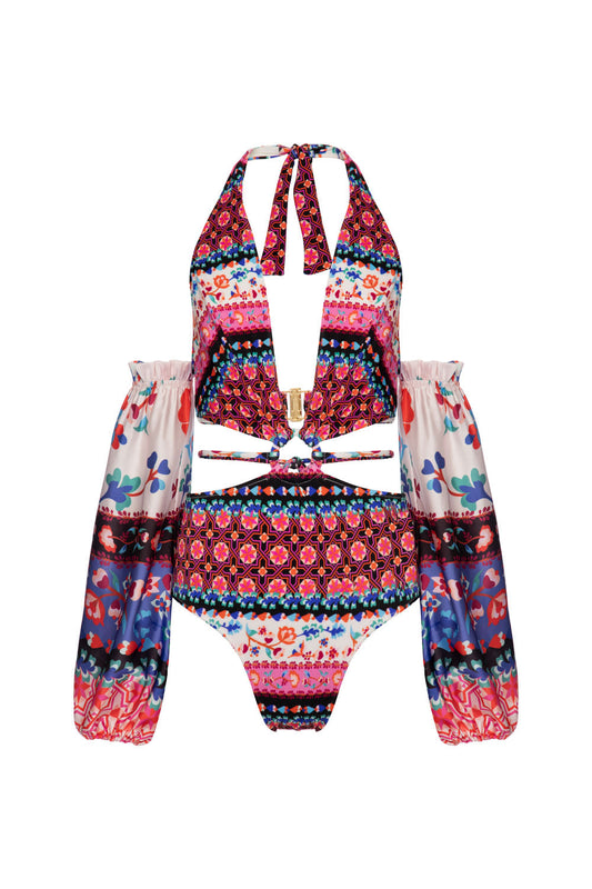 BODY DE BEACH BABUSKA COM MANGA PRETO