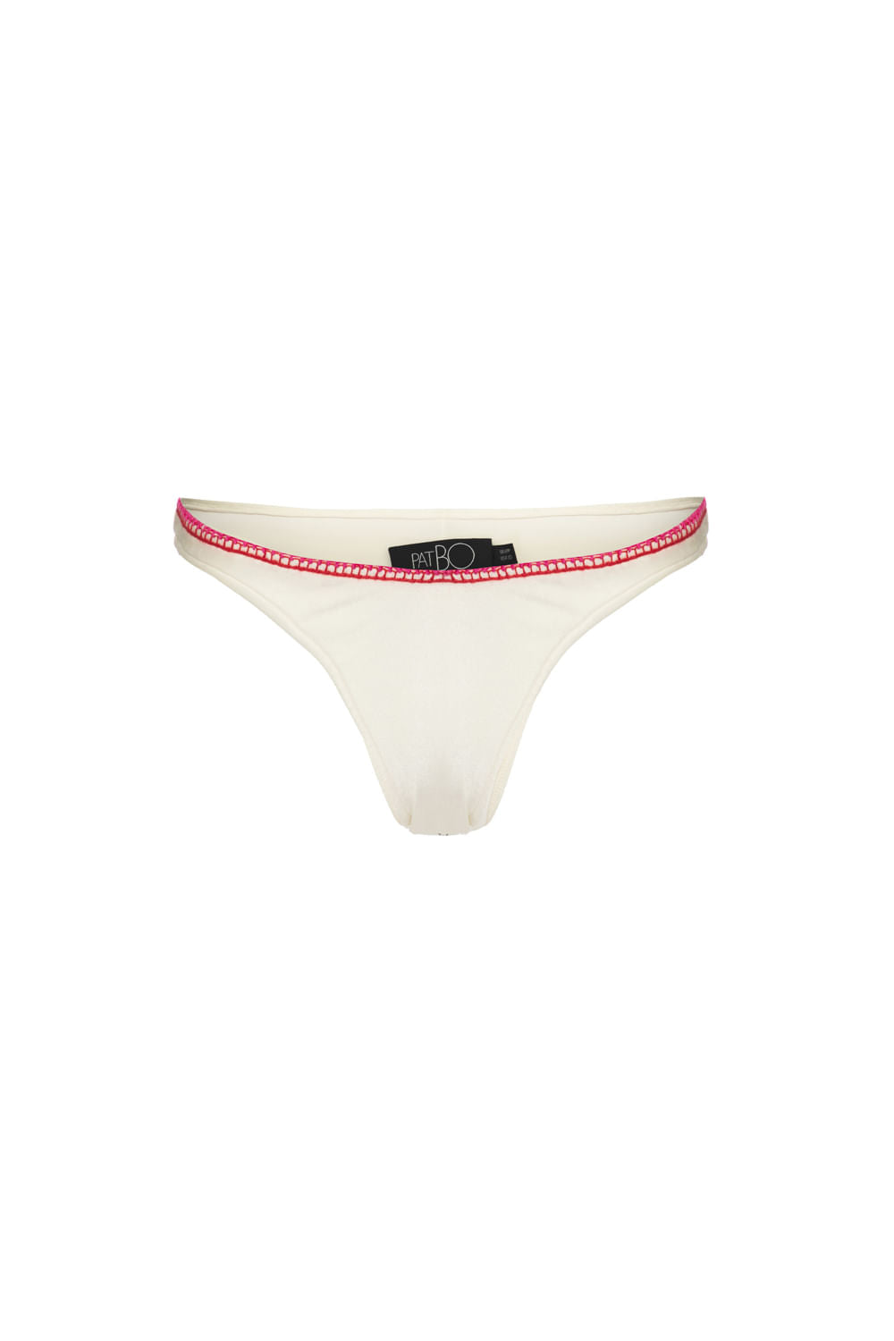 CALCINHA BIQUÍNI BORDADA LYCRA STRIPS OFF WHITE
