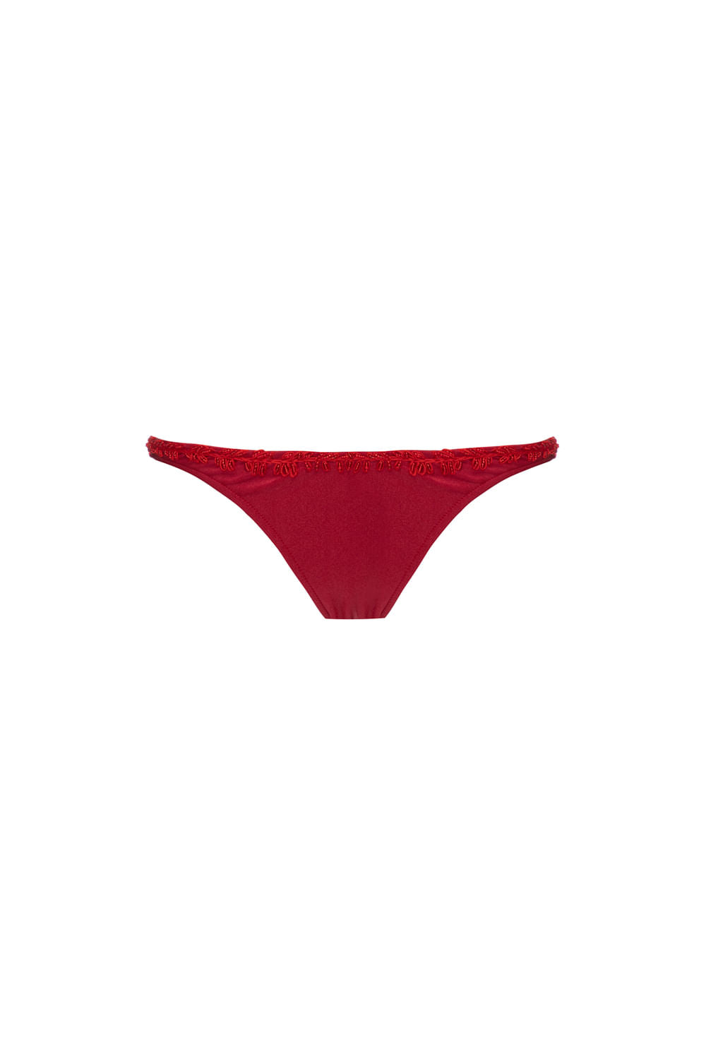 CALCINHA BIQUÍNI BORDADA LYCRA SNIP VERMELHO