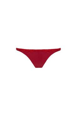 CALCINHA BIQUÍNI BORDADA LYCRA SNIP VERMELHO