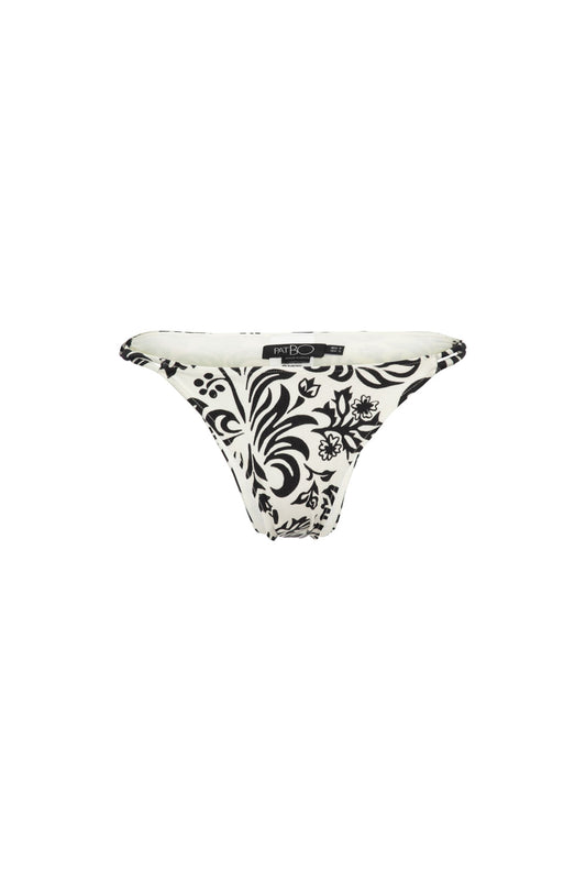 CALCINHA BIQUÍNI TROPICAL GRÁFICO OFF WHITE