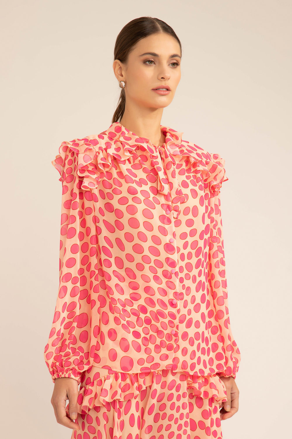 CAMISA TRANSPARÊNCIA POÁ BOSSA ROSA