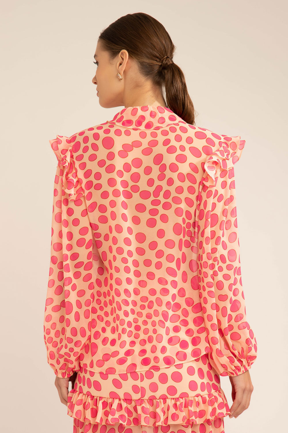 CAMISA TRANSPARÊNCIA POÁ BOSSA ROSA