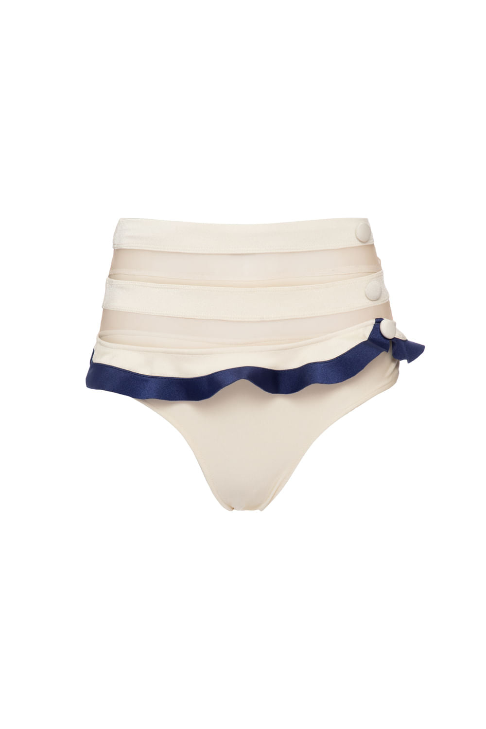 HOT PANTS TULE LYCRA NAVY OFF WHITE