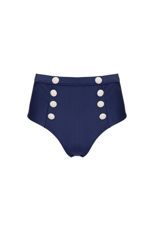 HOT PANTS BOTÕES LYCRA NAVY AZUL MARINHO