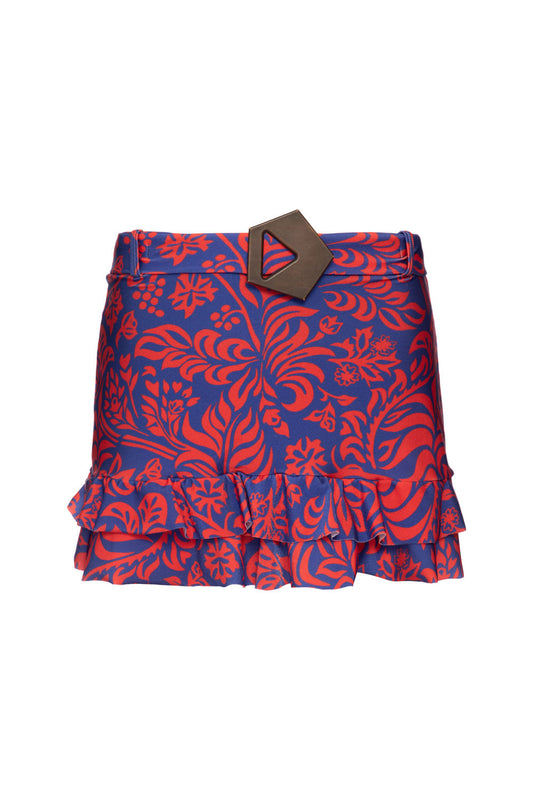 HOT PANTS FIVELA TROPICAL GRÁFICO AZUL