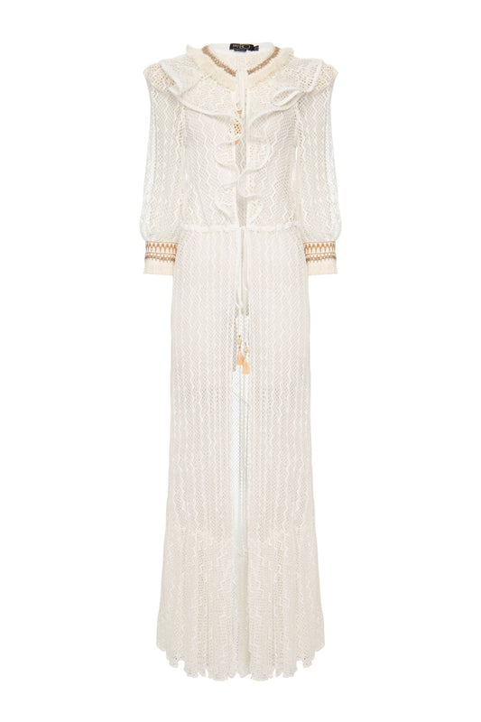 SAÍDA DE PRAIA LONGA TELA STARGAZER OFF WHITE
