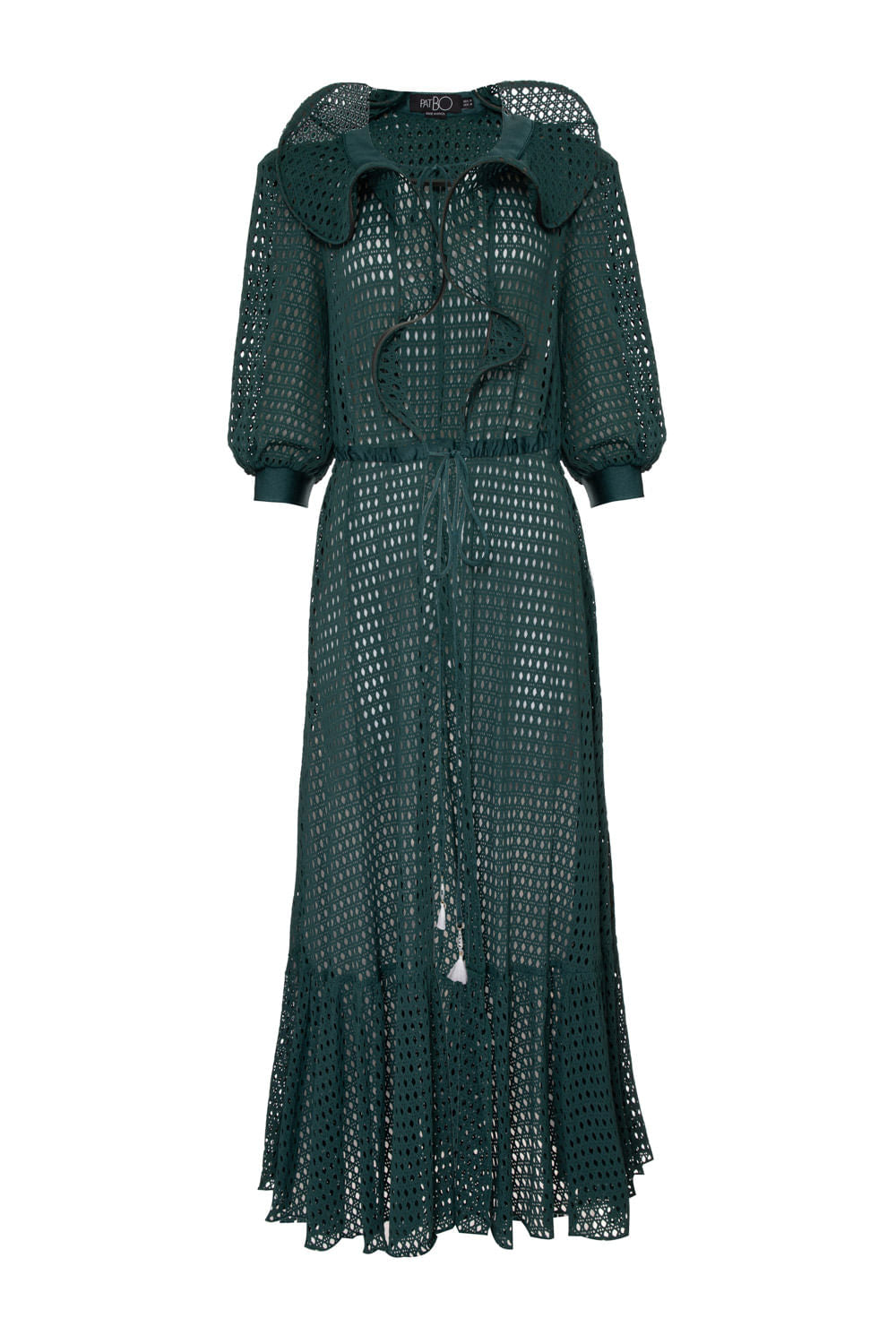 SAÍDA DE PRAIA LONGA TELA LYCRA STRIPS VERDE