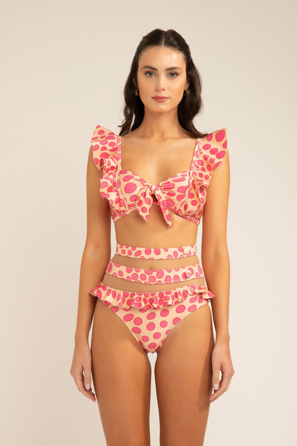 TOP BIQUÍNI NÓ POÁ BOSSA ROSA