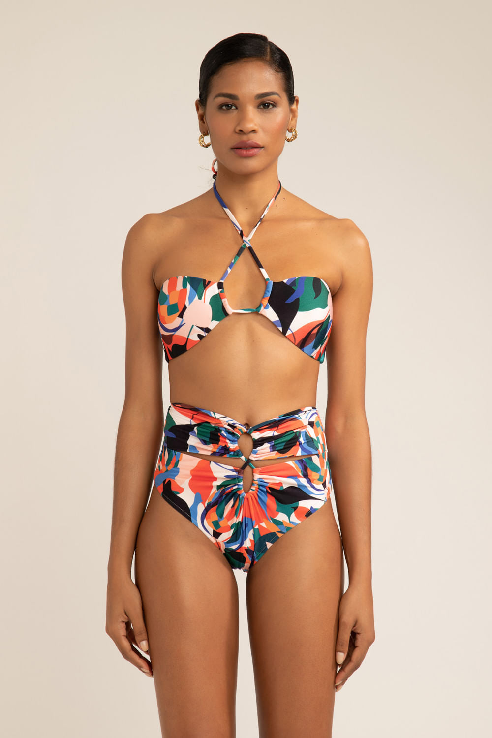 TOP BIQUÍNI TRANÇADO PROTEA VERMELHO