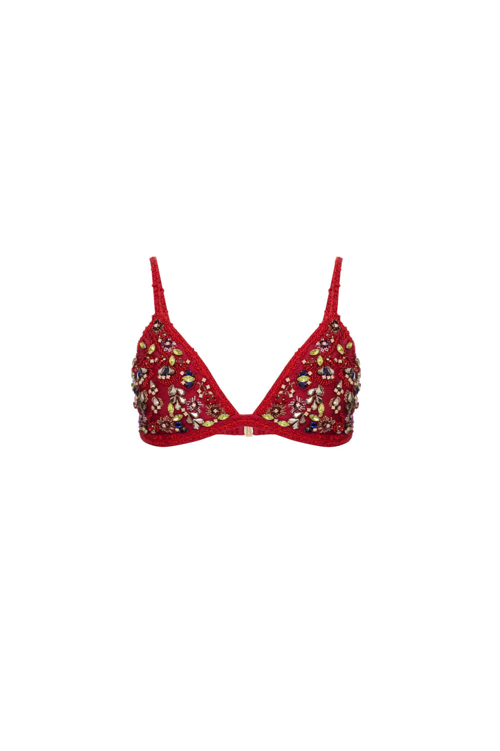 TOP DE BIQUÍNI BORDADO LYCRA SNIP VERMELHO