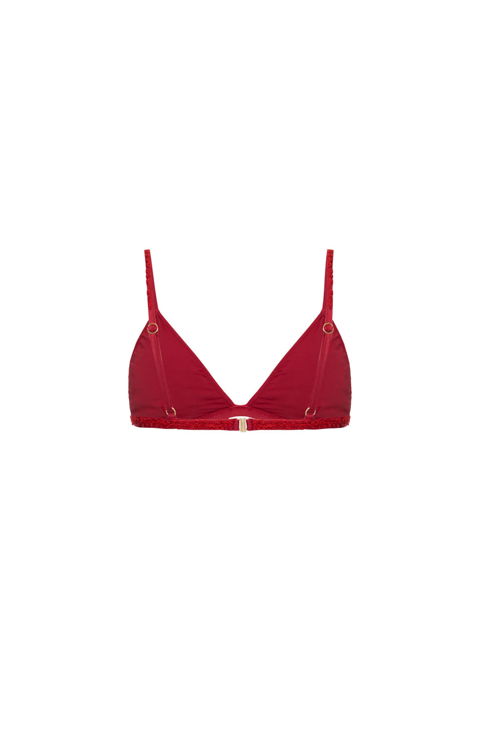 TOP DE BIQUÍNI BORDADO LYCRA SNIP VERMELHO