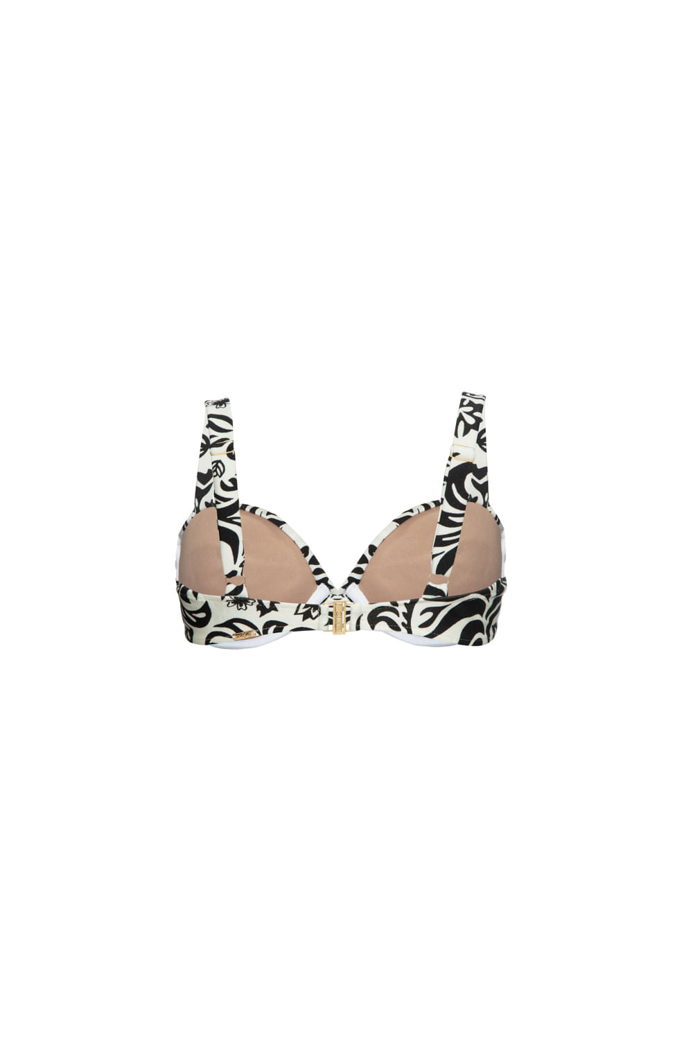 TOP BIQUÍNI BABADO TROPICAL GRÁFICO OFF WHITE